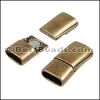 10 x 4.5mm MAGNETIC clasp ANT. BRASS - 5 clasps