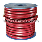 Regaliz® Leather Oval DISTRESSED RED - meter