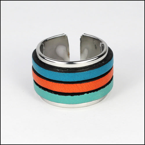10mm Flat GLUE - IN RING Rhodium - 5 pcs