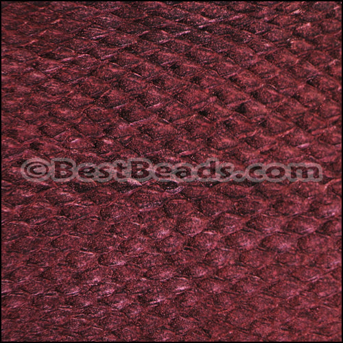 SALMON leather skin BURGUNDY - 1 hide