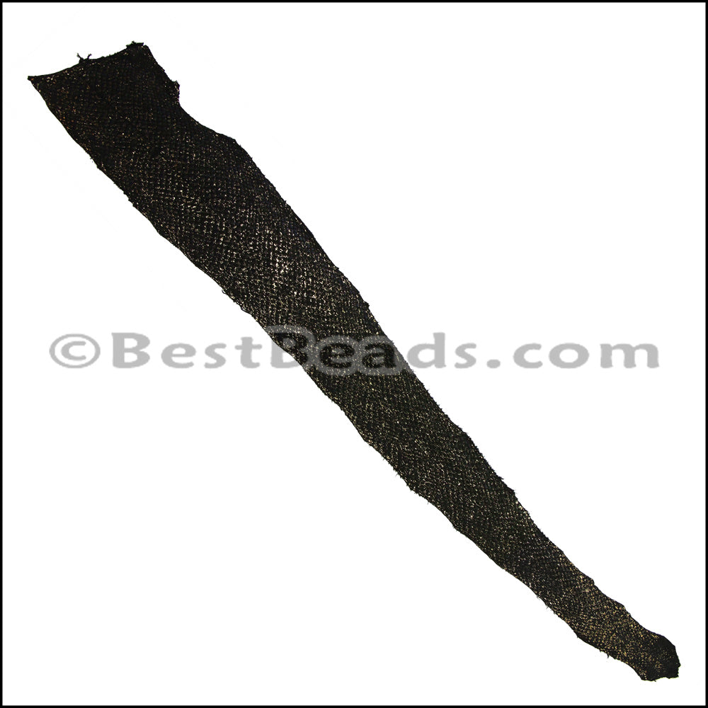 SALMON leather skin BLACK/GOLD - 1 hide