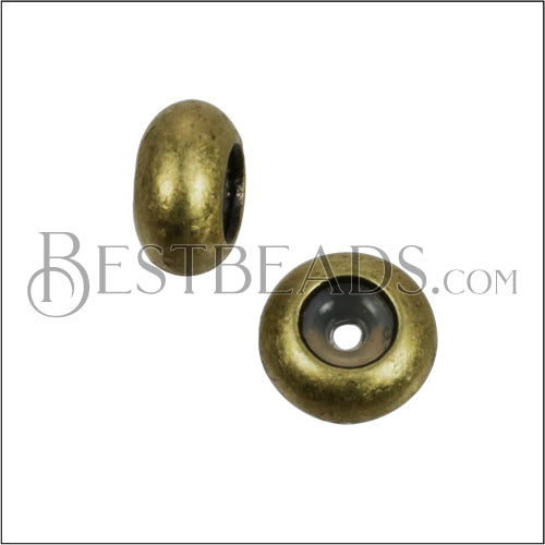 1 - 1.5mm XSmall Bead Stopper - ANT BRASS - 10 pcs