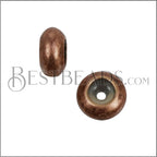 1 - 1.5mm XSmall Bead Stopper - ANT COPPER - 10 pcs
