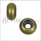 2 - 2.5mm Medium Bead Stopper - ANT BRASS - 10 pcs