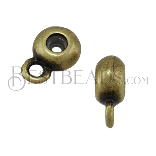 1 - 1.5mm XSmall LOOPED Bead Stopper ANT BRASS - 10 pcs