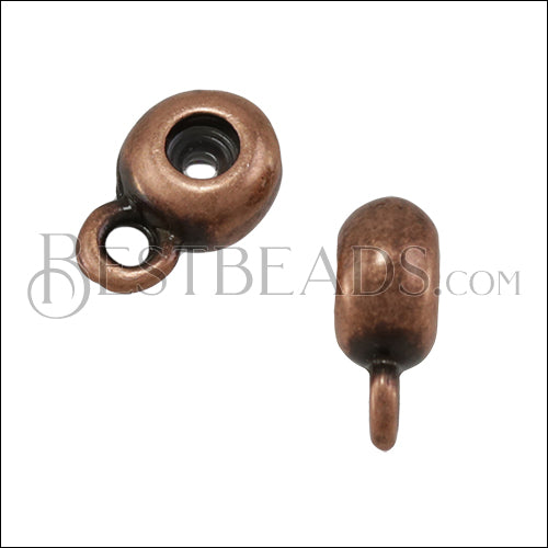 1 - 1.5mm XSmall LOOPED Bead Stopper ANT COPPER - 10 pcs