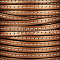 5mm flat STITCHED leather MONEYPENNY - meter