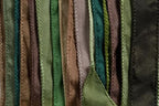 SILKY Ribbon Mix - Bundle of 25 Mixed Strands Color: EARTH GREEN