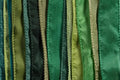 SILKY Ribbon Mix - Bundle of 25 Mixed Strands Color: GREEN