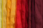 SILKY Ribbon Mix - Bundle of 25 Mixed Strands Color: YELLOW ORANGE RED