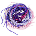 Hand-Dyed SILK STRING - PINK AND PURPLE - bundle of 10