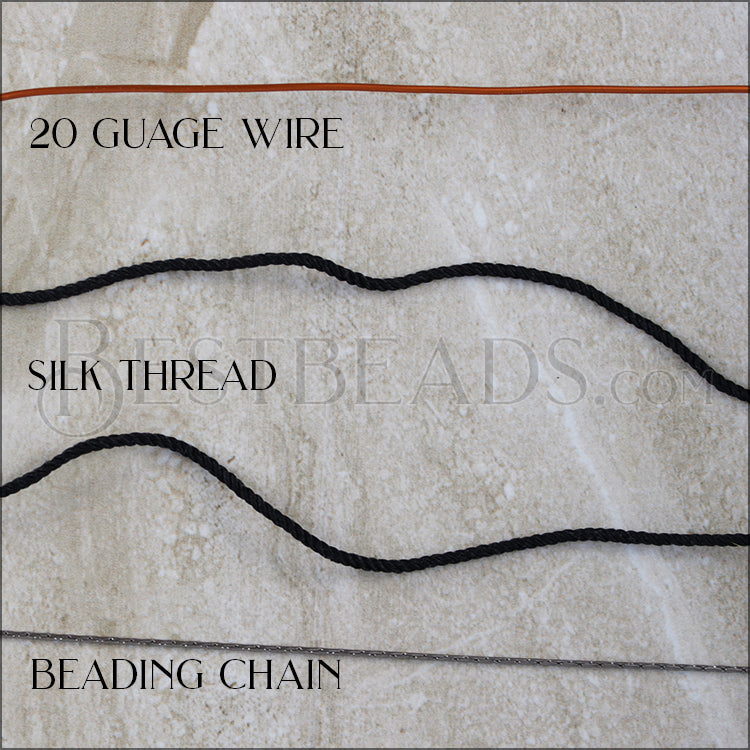 Hand-Dyed SILK THREAD bundle of 12 meters - STORMY SKY