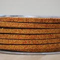 Ltd Edition LEATHER 5mm Flat - Orange Glitter - 1 meter