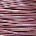 Ltd Edition LEATHER 4mm Round - Met Pink - 1 meter