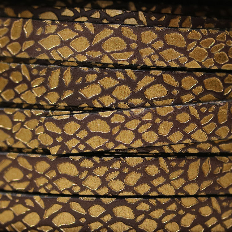 Ltd Edition LEATHER 10mm Flat - Brown - 1 meter