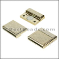 20mm flat ACRYLIC magnet GOLD - 10 clasps