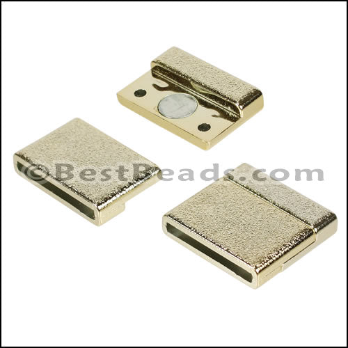 20mm flat ACRYLIC magnet GOLD - 10 clasps