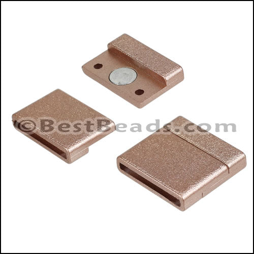 20mm flat ACRYLIC magnet COPPER - 10 clasps