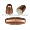 3mm round ACRYLIC magnet BRONZE - 10 clasps