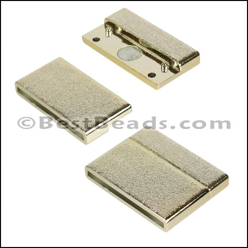 30mm flat ACRYLIC magnet GOLD - 10 clasps