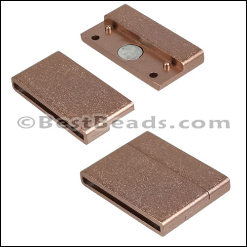 30mm flat ACRYLIC magnet COPPER - 10 clasps