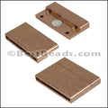 30mm flat ACRYLIC magnet BRONZE - 10 clasps