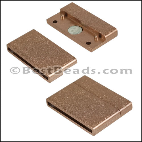 30mm flat ACRYLIC magnet BRONZE - 10 clasps