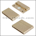30mm flat ACRYLIC magnet MATTE GOLD - 10 clasps