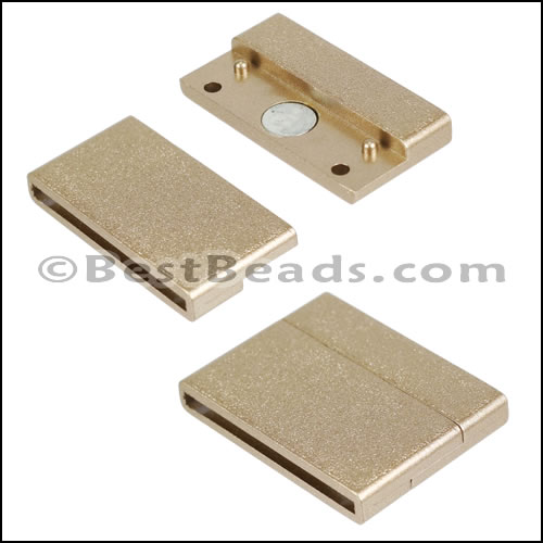 30mm flat ACRYLIC magnet MATTE GOLD - 10 clasps