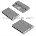30mm flat ACRYLIC magnet MATTE GUNMETAL - 10 clasps