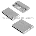 30mm flat ACRYLIC magnet PEWTER - 10 clasps