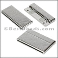 40mm flat ACRYLIC magnet CHROME - 10 clasps