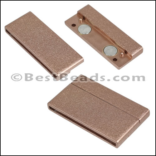 40mm flat ACRYLIC magnet COPPER - 10 clasps