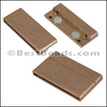 40mm flat ACRYLIC magnet BRONZE - 10 clasps