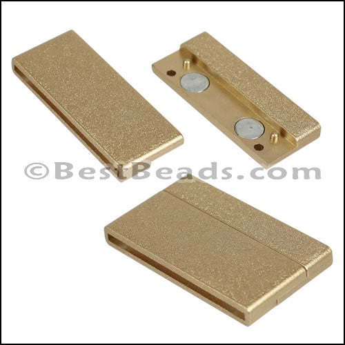 40mm flat ACRYLIC magnet MATTE GOLD - 10 clasps