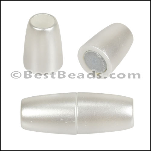 5mm round ACRYLIC magnet PEARL - 10 clasps
