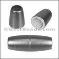 5mm round ACRYLIC magnet MATTE GUNMETAL - 10 clasps