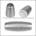 5mm round ACRYLIC magnet MATTE SILVER - 10 clasps
