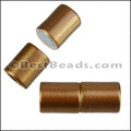 5mm round ACRYLIC magnet CYL BRONZE - 10 clasps