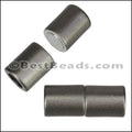 5mm round ACRYLIC magnet CYL MATTE GUNMETAL - 10 clasps