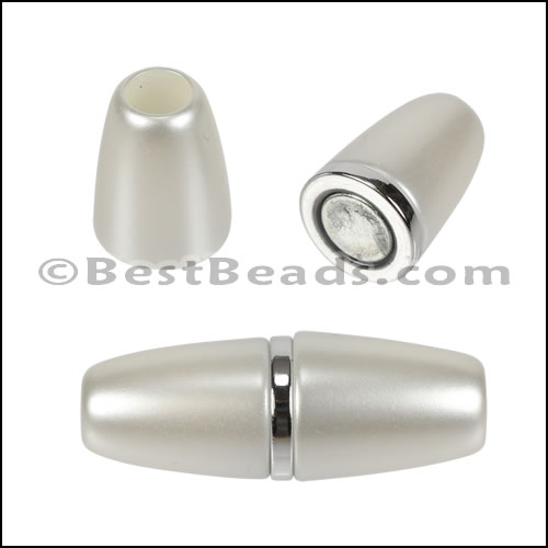 5mm round ACRYLIC magnet S.L. PEARL - 10 clasps