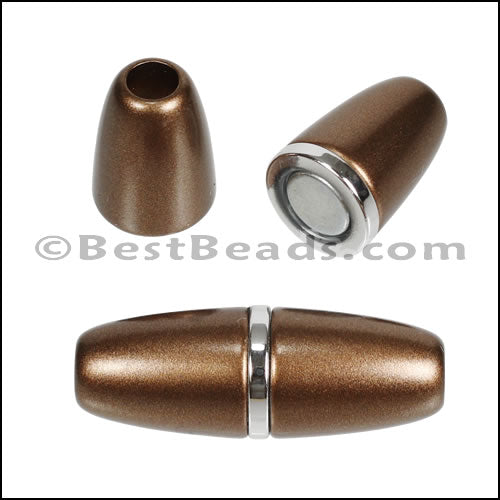 5mm round ACRYLIC magnet S.L. BRONZE - 10 clasps