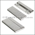 50mm flat ACRYLIC magnet CHROME - 5 clasps