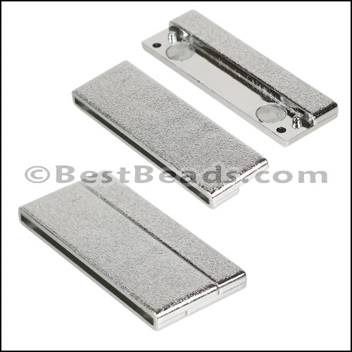 50mm flat ACRYLIC magnet CHROME - 5 clasps