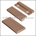 50mm flat ACRYLIC magnet COPPER - 5 clasps