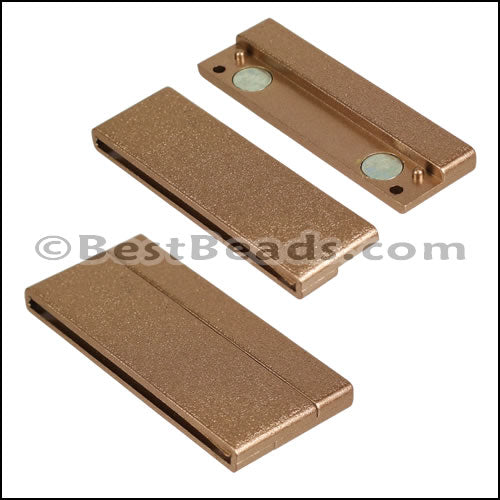 50mm flat ACRYLIC magnet BRONZE - 5 clasps