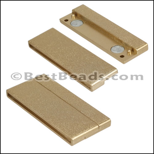 50mm flat ACRYLIC magnet MATTE GOLD - 5 clasps