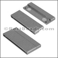50mm flat ACRYLIC magnet MATTE GUNMETAL - 5 clasps