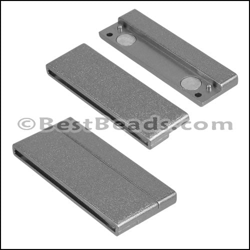 50mm flat ACRYLIC magnet MATTE GUNMETAL - 5 clasps