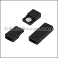 5mm flat ACRYLIC magnet MATTE BLACK - 10 clasps
